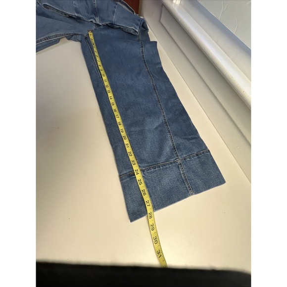 Oat New York Jeans Womens 12/31 Wide Leg Crop Y2K High Rise Pants Skater - Picture 7 of 8